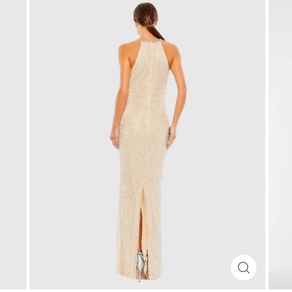 Mac Duggal Studded Halter Neckline Sheath Dress size 6 - Picture 2 of 11